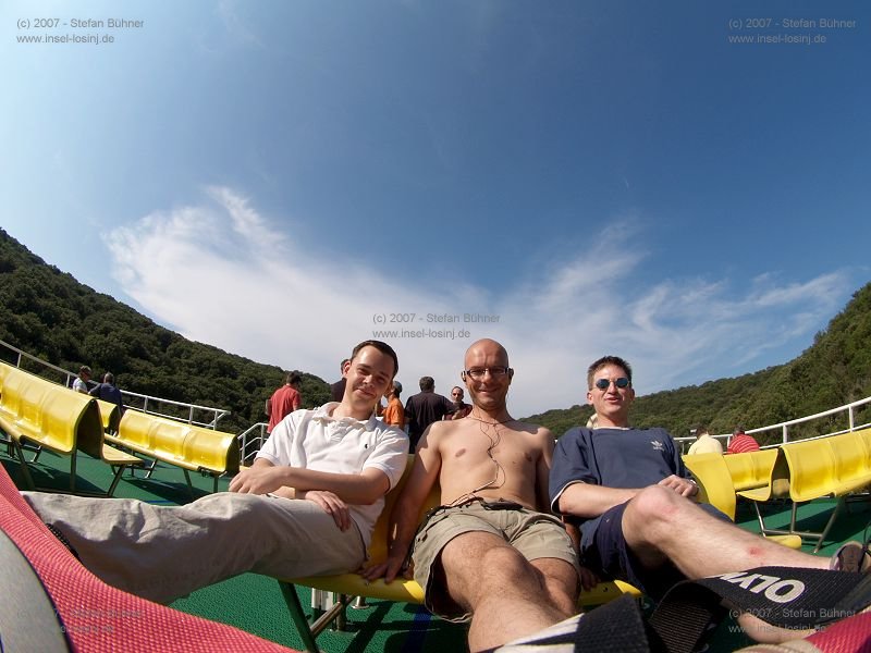 Selbstportrait der Reisegruppe auf der Fhre nach Merag, Insel Cres