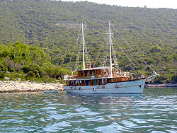 auf Tour mit Kapitn Mate auf Insel Losinj / Kroatien