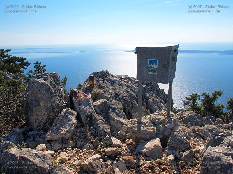 der Gebirgszug des Osorscica bei Nerezine / Osor auf der Insel Losinj