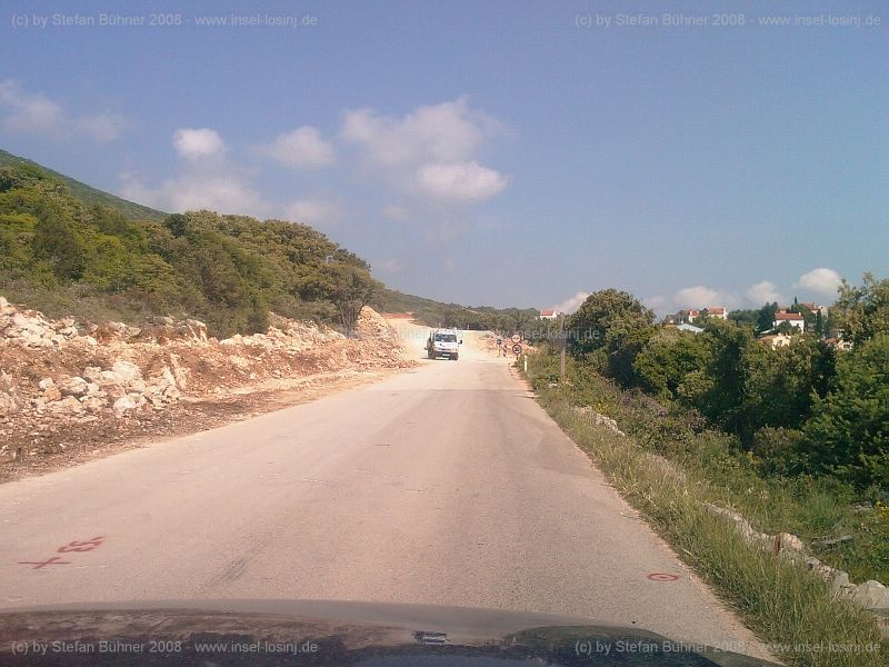 Baustelle der Umgehungsstrae um Nerezine auf der Insel Losinj